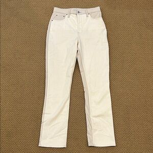 NEW A&F The Slim Straight Ultra High Rise Jeans 29/8 Long Vegan Leather